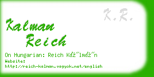kalman reich business card